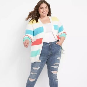 Lane Bryant Colorful Cardigan Sweater. Nwt. 22/24